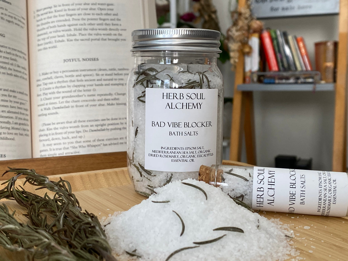 Bad Vibe Blocker Eucalyptus & Rosemary Infused All Natural  Bath Salts