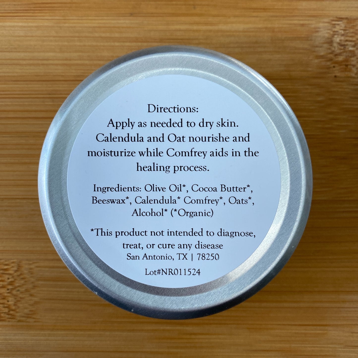 Oat, Calendula, & Comfrey All Natural Herbal Body Butter for Deep Moisturizing