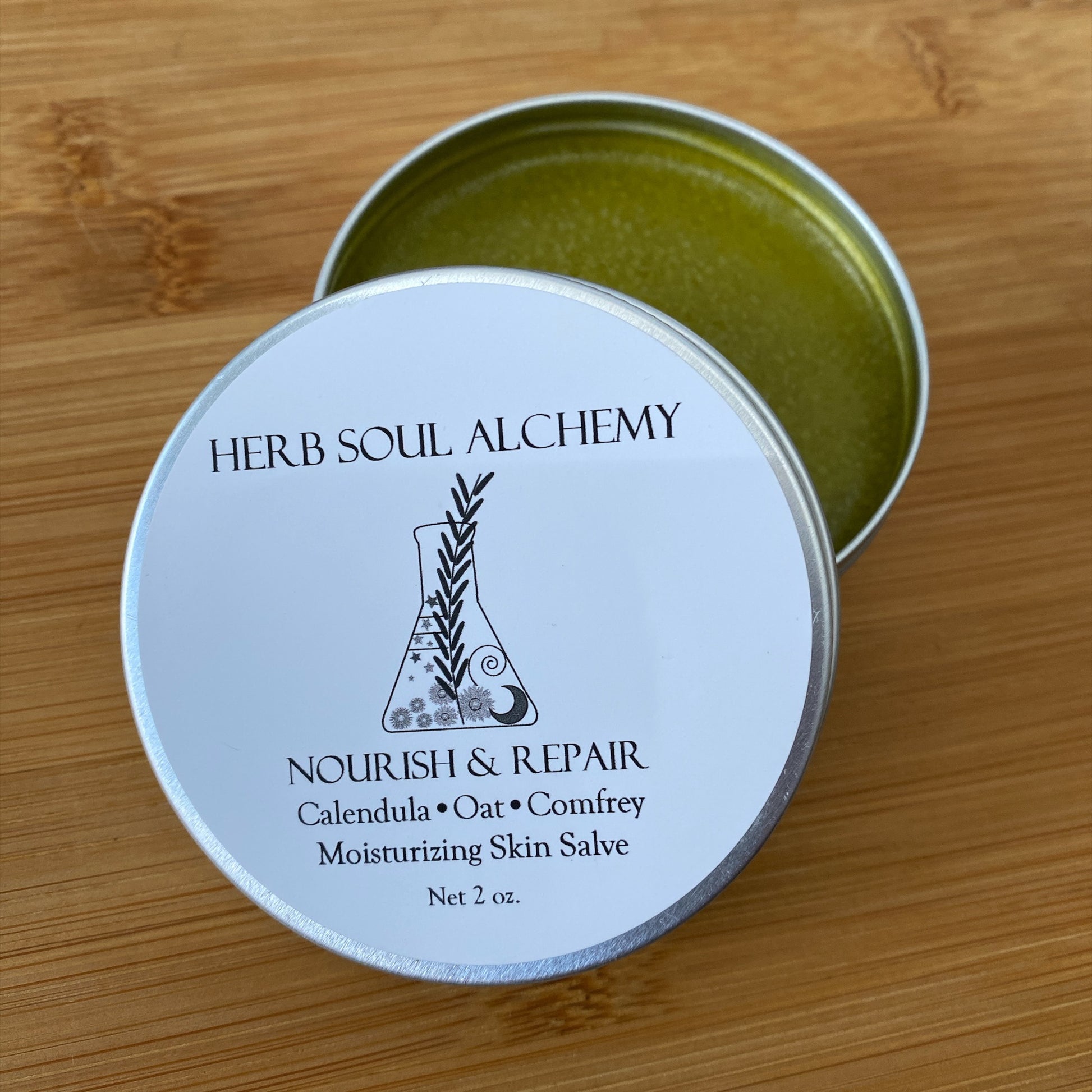 Oat, Calendula, & Comfrey All Natural Herbal Body Butter for Deep Moisturizing